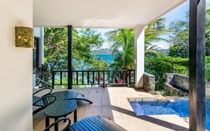 Maison, 4 chambres, vue plage | Balcon