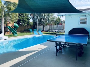 Outdoor pool, a heated pool