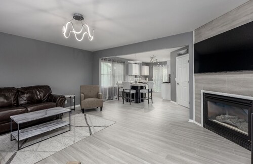 Modern and Cozy Home with Fireplace