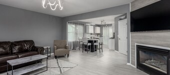 Modern and Cozy Home with Fireplace