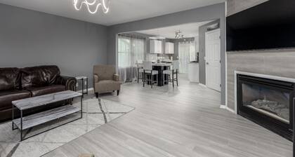 Modern and Cozy Home with Fireplace