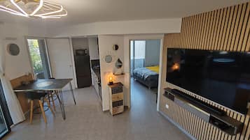 1 bedroom, iron/ironing board, travel crib, free WiFi