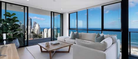 Three Bedrooms Luxury Skyrise | Living area | Flat-screen TV