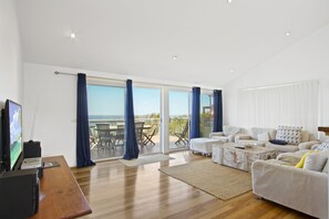 Televisión, reproductor de DVD y libros 