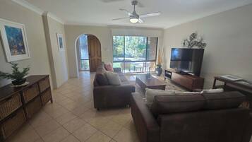 TV, fireplace, DVD player