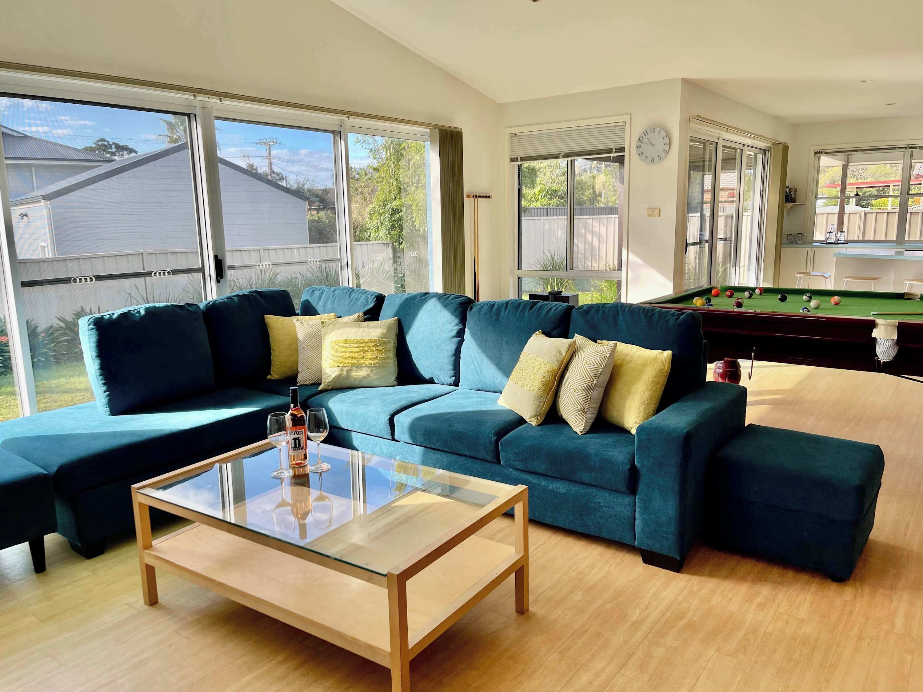 TV, DVD player, books