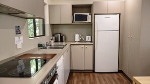Fridge, microwave, dishwasher, toaster