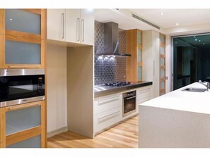 Oven, dishwasher, cookware/dishes/utensils