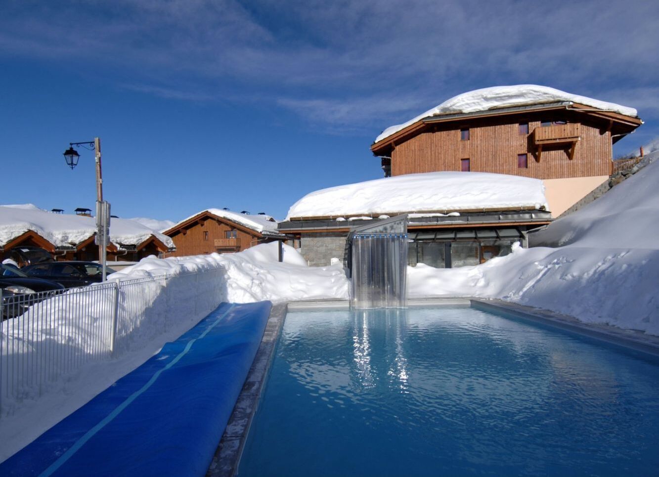 Piscine extérieure, piscine chauffée