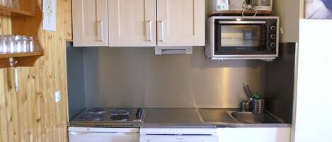 Fridge, microwave, dishwasher