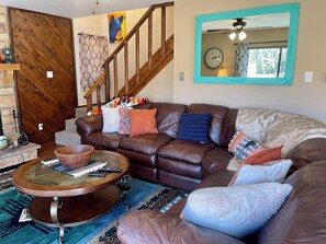 Fireplace, DVD player