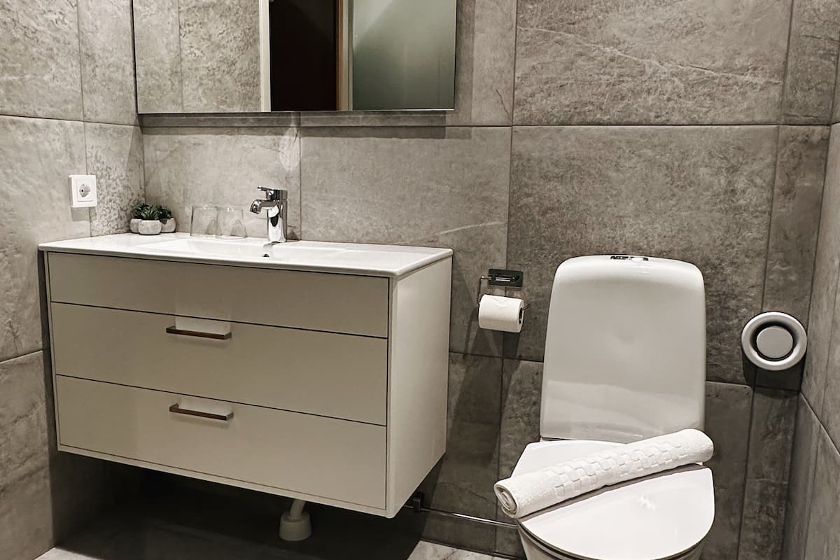 dubbelrum med bastu | bathroom | hair dryer, heated floors, towels