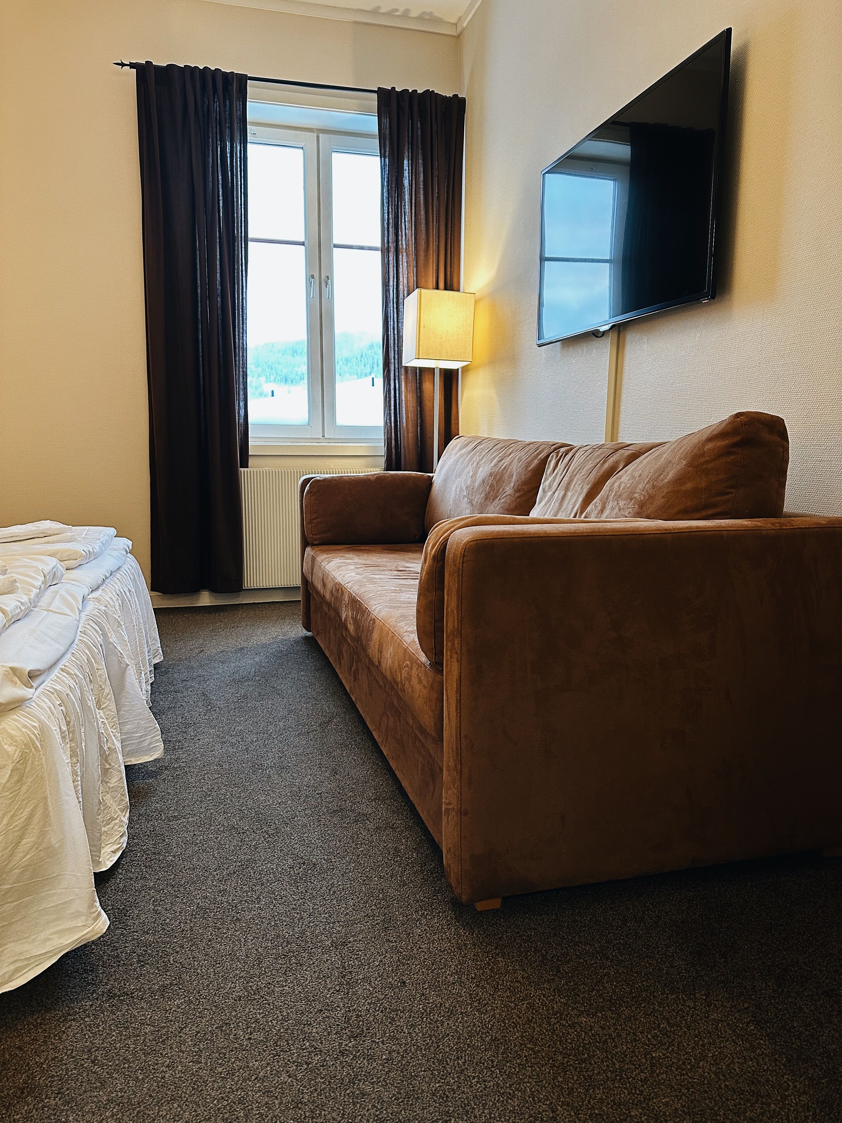 dubbelrum med bäddsoffa | 1 bedroom, bed sheets