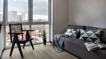 In-room safe, desk, laptop workspace, blackout curtains