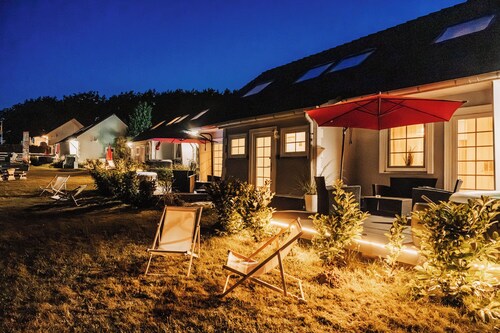Ferienhäuser Insel Usedom Haus Milo 5 -Blick aufs Achterwasser- Sauna, Whirlpool