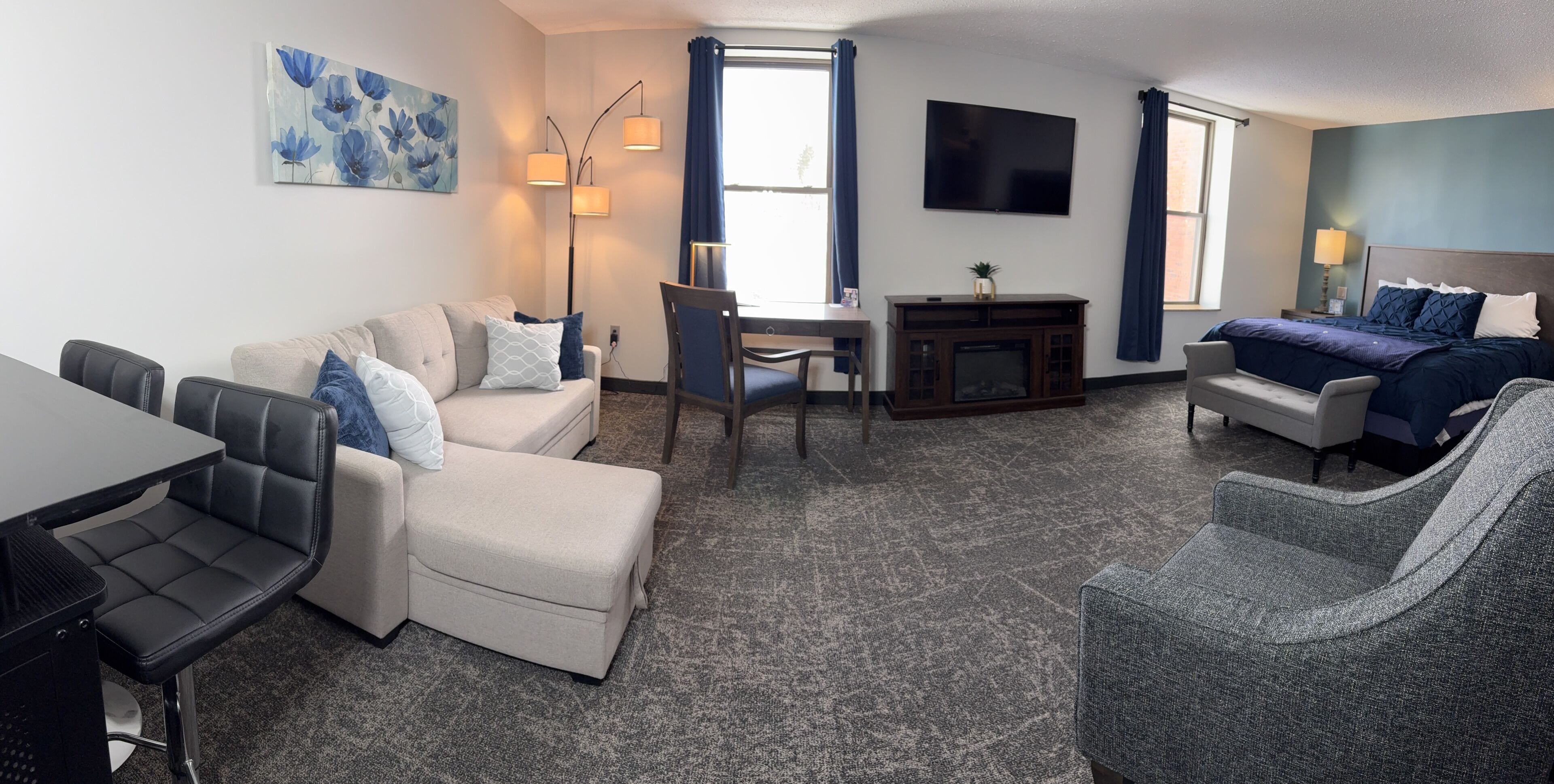 Suite Studio, 1 très grand lit et 1 canapé-lit, non-fumeurs | Décoration personnalisée, ameublement personnalisé, bureau