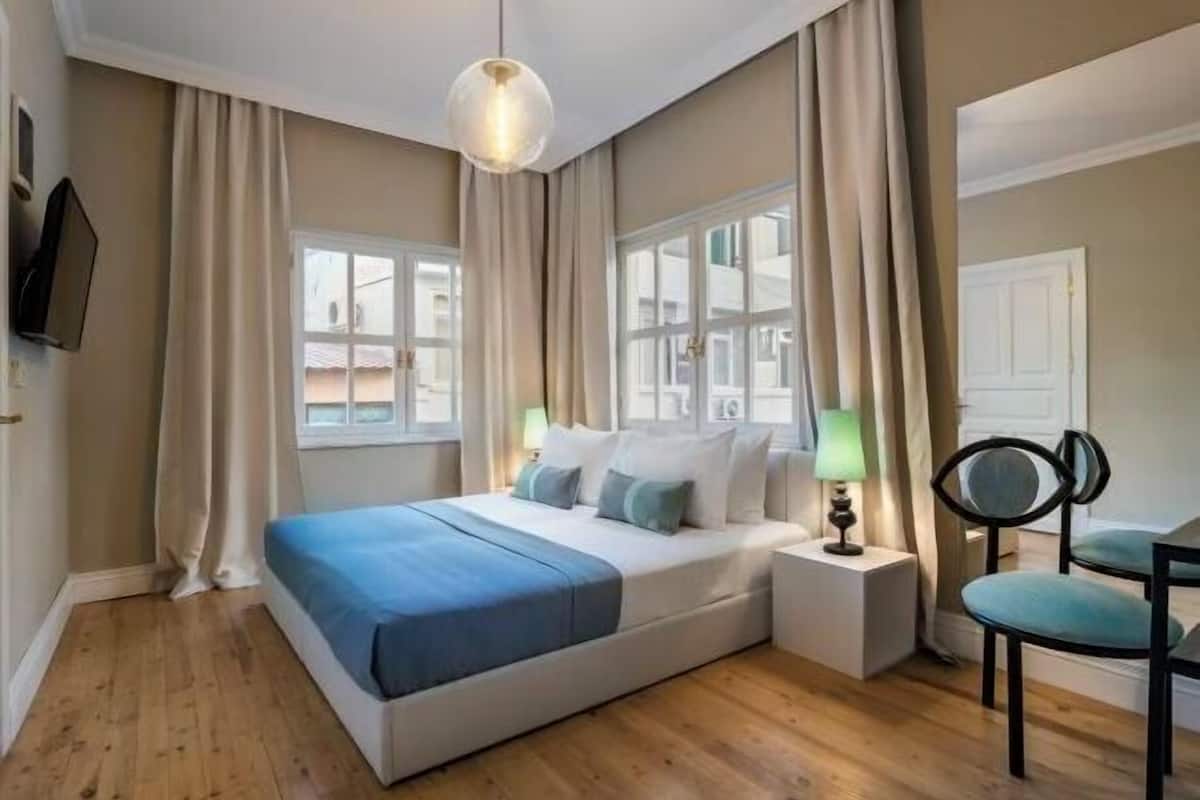 Blackout curtains, soundproofing, iron/ironing board (on request)