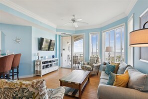 TV, DVD player, stereo