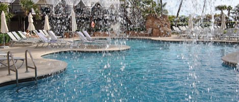 Outdoor pool, a heated pool