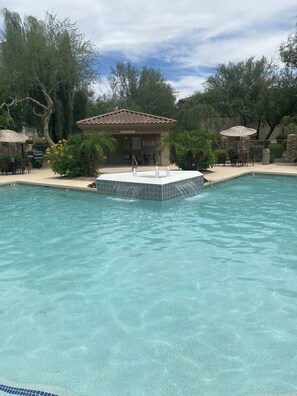 Outdoor pool, a heated pool