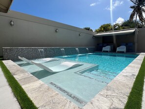 Outdoor pool, a heated pool