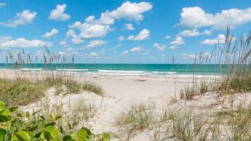 Beach nearby, sun-loungers