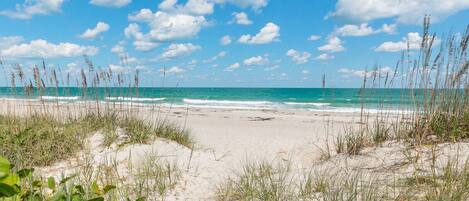 Beach nearby, sun-loungers