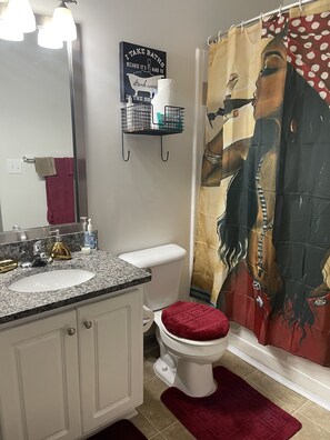 Combined shower/bathtub