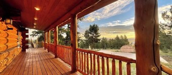 Custom log cabin tucked away in private forest