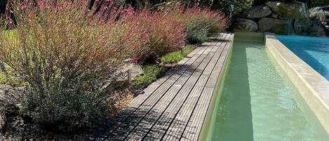 Piscine extérieure, piscine chauffée