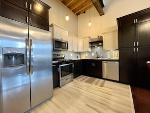 Fridge, microwave, oven, stovetop - Historic 1 bed 1 bath in 1920's Chevy (Mountain Home, AR, 72653)