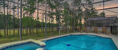 Outdoor pool, a heated pool