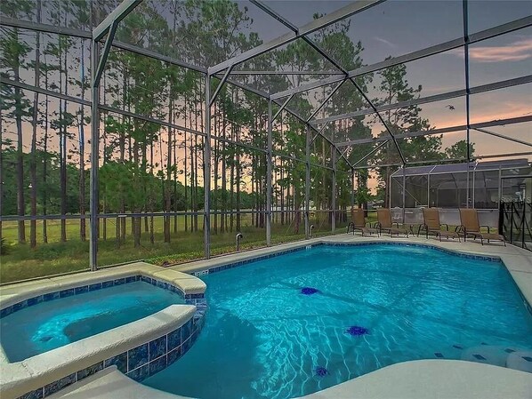 Outdoor pool, a heated pool