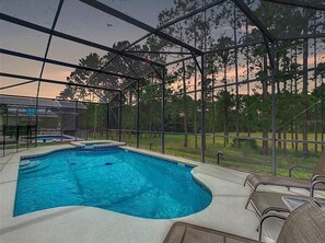 Outdoor pool, a heated pool