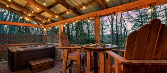 Private Wooded Cabin w/ Hot Tub, Fire Pit & Arcade