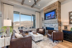 TV, fireplace, table football, computer monitors - Great Location & Luxe Amenities - Hot Tub, Media Room! (Heber City)