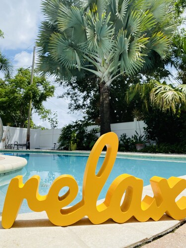 Charming Residential Home with heated outdoor pool, clean and cozy