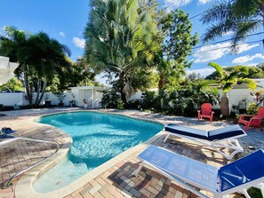 Outdoor pool, a heated pool