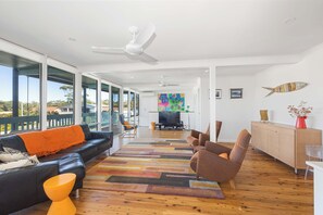 Télévision, lecteur de DVD, livres