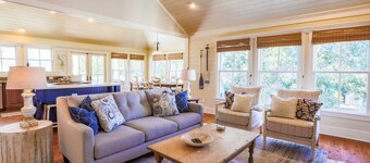 3 Min Walk to Beach! Serene Retreat w/ Heatable Private Pool, Ping Pong Table, Multiple Decks & Dens