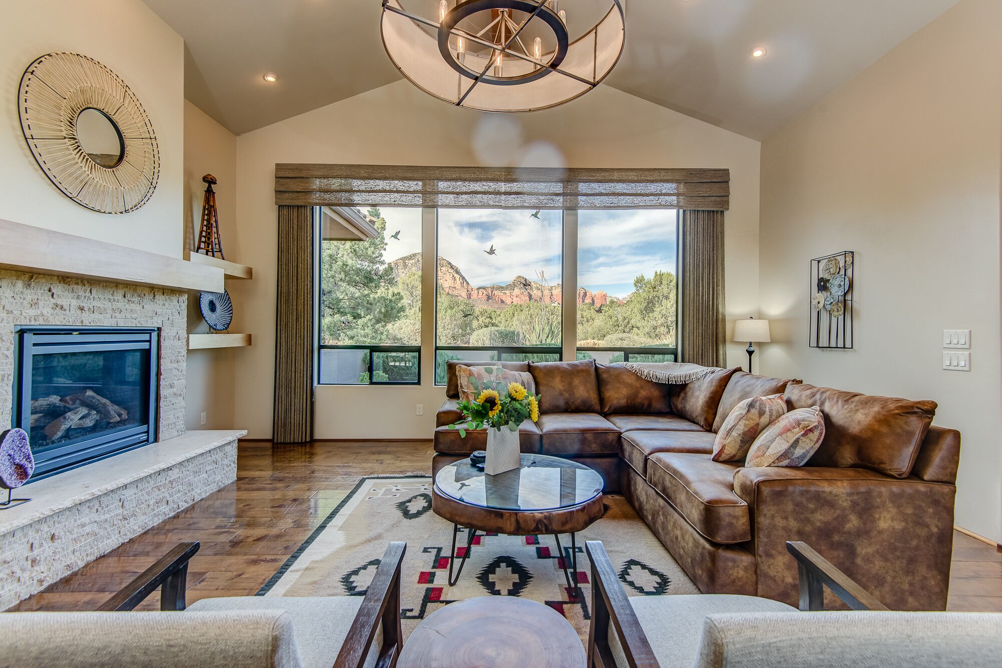 Smart TV, fireplace, printers