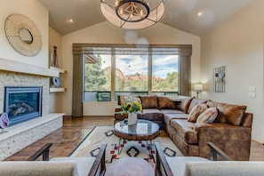 Smart TV, fireplace, printers