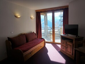 TV - Cozy 2-room apartment, 4 ppl, balcony, parking, WIFI, Orcières Merlette (Orcières Merlette)
