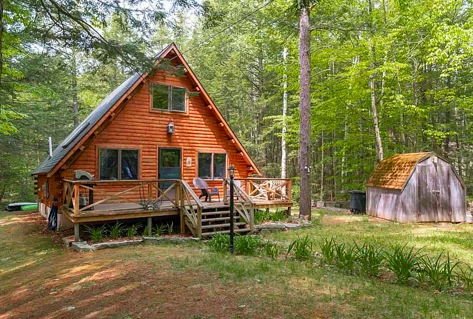 Cozy Log Cabin Belgrade Lakes Rome Maine