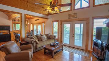 Télévision, cheminée, chaßne hi-fi