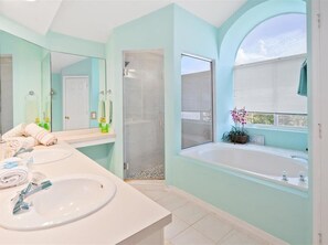 Bathtub, hair dryer, towels