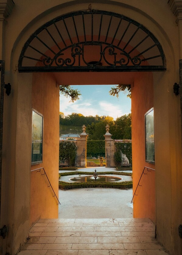 Vue sur la campagne depuis l’hébergement