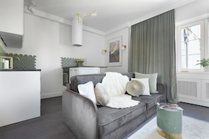 Deluxe-Apartment (Minty) | Wohnbereich