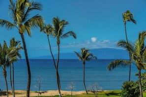 A beach with palm trees and a clear view of the ocean. - Maui Sunset #B-417 Spacious, Renovated Unit, Oceanfront Complex, Full A/C (Kihei)