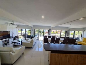 TV, video-game console, books